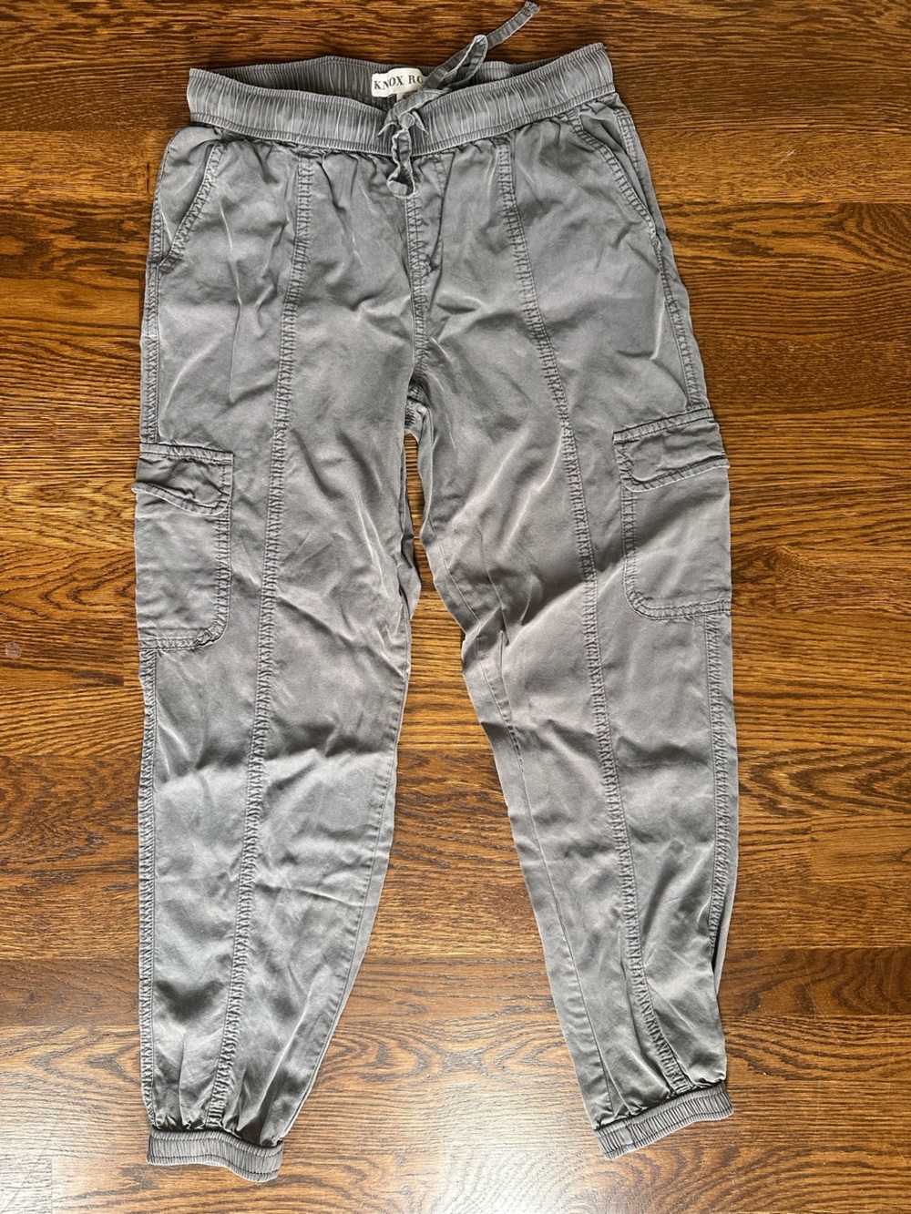 Knox Rose Gray Cargo Jogger Pants